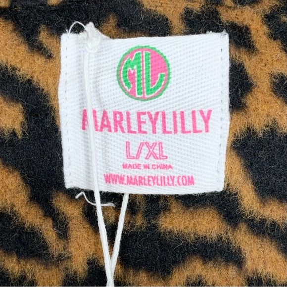 Marley Lilly~NWT~Women's Open Front Wool Blend Leopard/Animal Print Vest~Sz L/XL - Picture 8 of 11